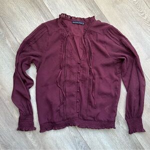 Abercrombie & Fitch Burgundy Blouse